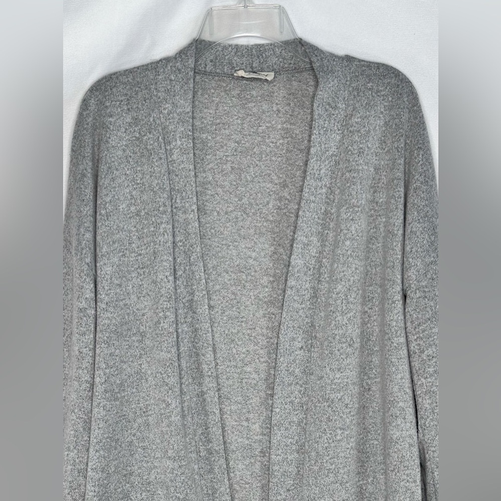 Betsy’s Boutique Shop Gray Open Cardigan Gold Sequin Elbow Patches Casual Sz XXL - Picture 8 of 8